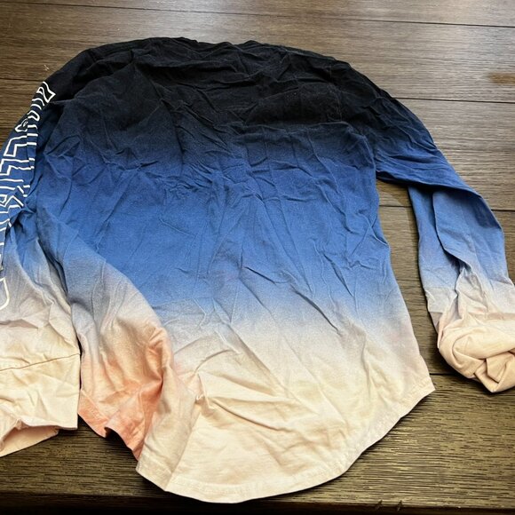 Hollister California Ombre Gradient Long Sleeve Logo Tee Men's Size S - Picture 3 of 3